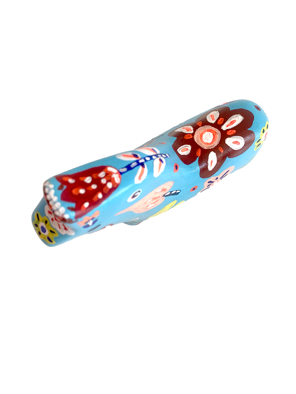 Schwedenpferd von der Illustratorin mit hochwertigen Farben floral bemalt.