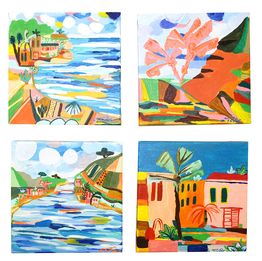 Verkauft - Acryl Kunstwerk Serie Mallorca "Bucht"